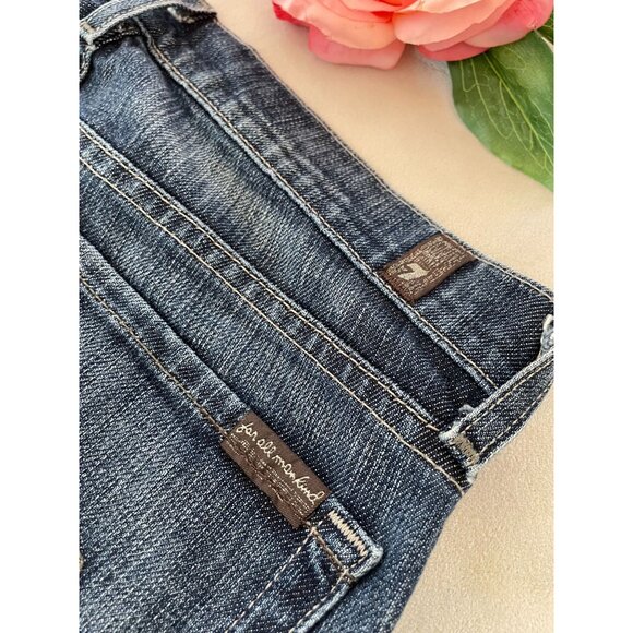7 For All Mankind Edie Womens Y2K bootcut Jeans Size28 Actual 31W X 32.5L - Picture 9 of 11